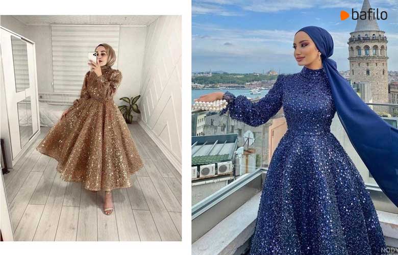 کلکسیونی از مدل لباس پولکی مجلسی